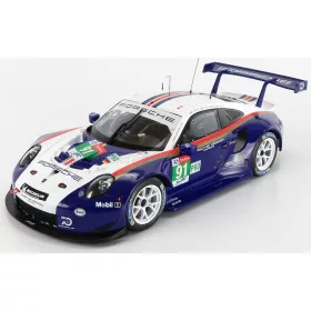   Ixo-Models - PORSCHE 911 991 RSR PORSCHE GT TEAM N 91 2nd LMGTE PRO 24h LE MANS 2018 R.LIETZ - G.BRUNI - F.MAKOWIECKI BLUE WHITE