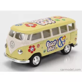   Kinsmart - Volkswagen T1 Samba Minibus Flower 1962 - Without Box Yellow