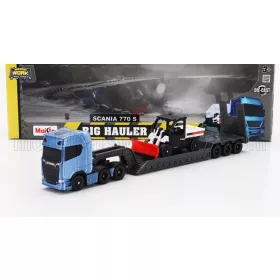   Maisto - SCANIA S770 V8 TRUCK PIANALE TRASPORTO 5600 TOOLCAT PICK-UP SPAZZANEVE SNOWPLOW BLUE BLACK WHITE