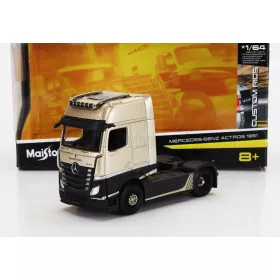   Maisto - MERCEDES BENZ ACTROS 1851 MP4 GIGASPACE TRACTOR TRUCK 2-ASSI 2018 BEIGE BLACK
