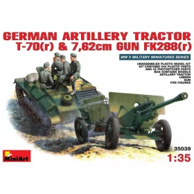 MiniArt - German Artillery Tractor T-70(r)   Gun withCrew