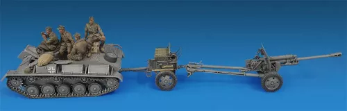 MiniArt - German Artillery Tractor T-70(r)   Gun withCrew