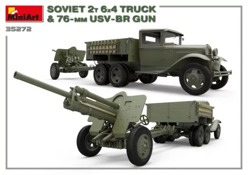 Miniart - Soviet 2t 6x4 Truck with 76 mm USV-BR Gun
