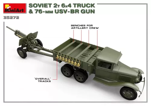 Miniart - Soviet 2t 6x4 Truck with 76 mm USV-BR Gun