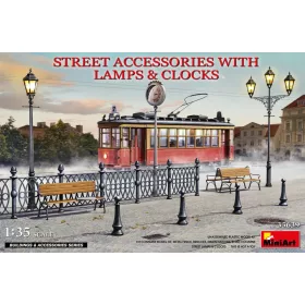 MiniArt - Street Accessories With Lamps   Clocks