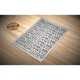 Matho Models - Decal Letters (UPPERCASE) - black  8mm