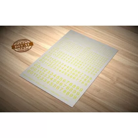 Matho Models - Decal Numbers - small  yellow