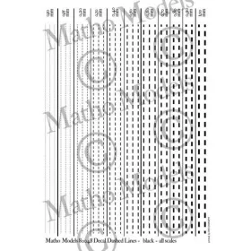 Matho Models - Decal Dashed Lines - black