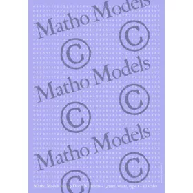 Matho Models - Decal Numbers - 1.5mm white type 1