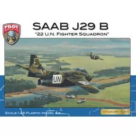   Pilot Replicas - Plastikov  model letadla 1/48 SAAB J29 B  UN Kongo  edition