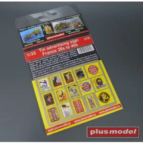Plus model - Tin advertising sign France