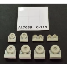 Plus model - C-119 Boxcar wheels early version