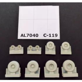 Plus model - C-119 Boxcar wheels late version