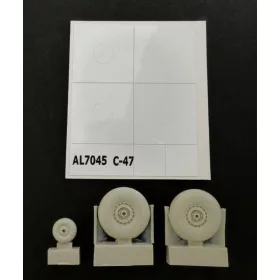 Plus model - C-47 Skytrain wheels without cover