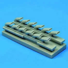 Quickboost - Bf 109G-6 exhausts f r Hasegawa Bausatz