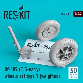 Reskit - Bf-109 (F G-early) wheels set type 1 (weighted)