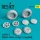 Reskit - F4F/FM-2 Wildcat wheels set type 1 (weighted)