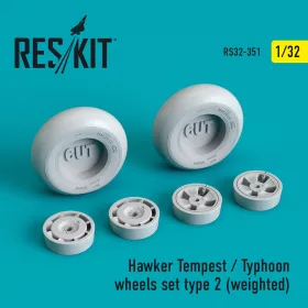 Reskit - Hawker Tempest/Typhoon wheels set type 2 (weighted)