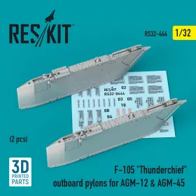   Reskit - F-105 Thunderchief outboard AGM-12 & AGM-45 pylons (2 pcs) (3D Printed)