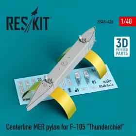   Reskit - Centerline MER pylon for F-105 Thunderchief (3D Printed)