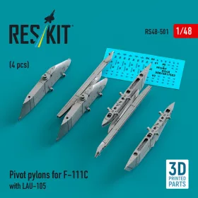   Reskit - Pivot pylons for F-111C with LAU-105 (4 pcs) (3D Printed)