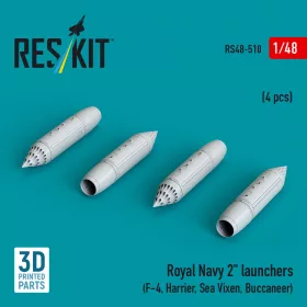   Reskit - Royal Navy 2 launchers (4 pcs) (F-4, Harrier, Sea Vixen, Buccaneer) (3D Printed)