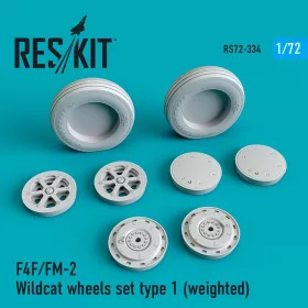 Reskit - F4F/FM-2 Wildcat wheels set type 1 (weighted)