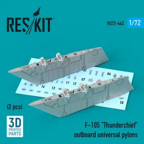   Reskit - F-105 Thunderchief outboard universal pylons (2 pcs) (3D Printed)