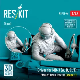   Reskit - Driver for MD-3 (A, B, C, T) Mule Deck Tractor (scene 1) (1 pcs) (3D Printed)