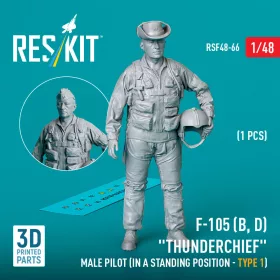   Reskit - F-105 (D,F,G) Thunderchief male pilot (in a standing position - type 1) (1 pcs) (3D Printed)