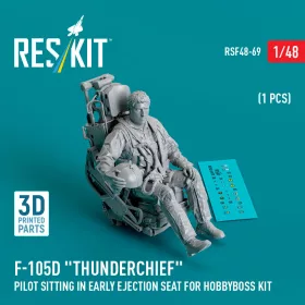   Reskit - F-105D Thunderchief pilot sitting in early ejection seat for HobbyBoss kit (1 pcs) (3D Printed)