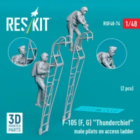   Reskit - F-105 (F, G) Thunderchief male pilots on access ladder (2 pcs) (3D Printed)