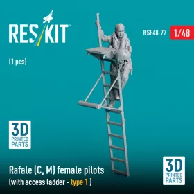   Reskit - Rafale (C M) female pilot (with access ladder - type 1) (1 pcs) (3D Printed)