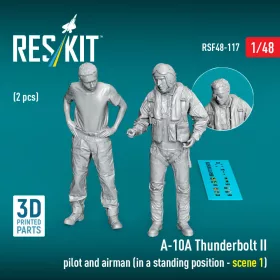   Reskit - A-10? Thunderbolt II pilot and airman (in a standing position - scene 1) (2 pcs) (3D Printed)