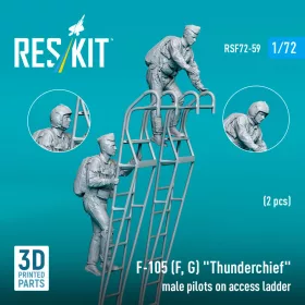   Reskit - F-105 (F, G) Thunderchief male pilots on access ladder (2 pcs) (3D Printed)