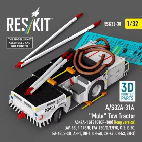   Reskit - A/S32A-31A Mule Tow Tractor AS47A-1 GTE (GTCP-100) (long version) (AV-8B F-14B/D F/A-18C/D/E/F/G C-2 E-2? EA-6B S-3B AH-1 UH-1 UH-60 CH-47 CH-53 SH-3) (3D Printed model kit)