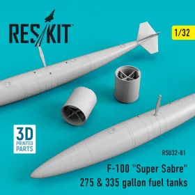 Reskit - F-100 Super Sabre 275 & 335 gallon fuel tanks