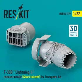  Reskit - F-35B Lightning II exhaust nozzle (Short takeoff) for Trumpeter kit (3D printed)