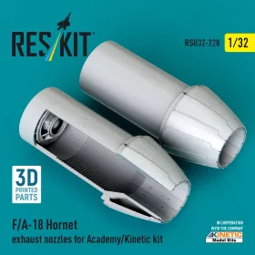  Reskit - F/A-18 Hornet exhaust nozzles for Academy/Kinetic kit (3D Printed)