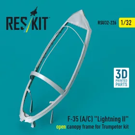  Reskit - F-35 (A/C) Lightning II open canopy frame for Trumpeter kit (3D Printed)