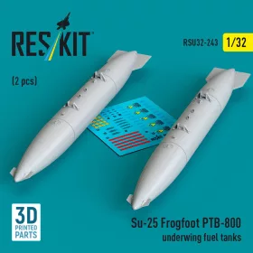   Reskit - Su-25 Frogfoot PTB-800 underwing fuel tanks (2 pcs) (3D Printed)