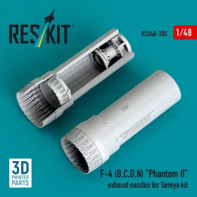   Reskit - F-4 (B C D N) Phantom II exhaust nozzles for Tamiya kit (3D printed)