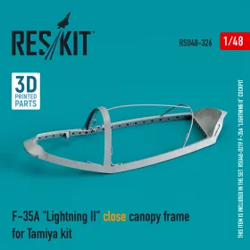   Reskit - F-35A Lightning II close canopy frame for Tamiya kit (3D Printed)