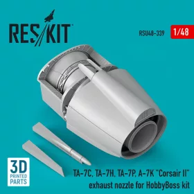   Reskit - TA-7C TA-7H TA-7P A-7K Corsair II exhaust nozzle for HobbyBoss kit (3D Printed)