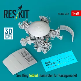   Reskit - Sea King folded main rotor for Hasegawa kit (3D Printed)