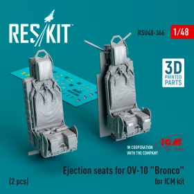   Reskit - Ejection seats for OV-10 Bronco (2 pcs) for ICM kit (3D Printed)