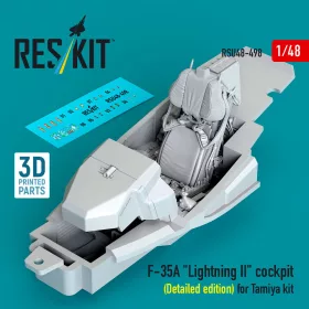  Reskit - F-35A Lightning II cockpit (Detailed edition) for Tamiya kit (3D Printed)