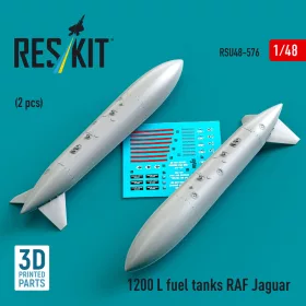 Reskit - 1200 L fuel tanks RAF Jaguar (2 pcs) (3D Printed)