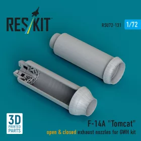   Reskit - F-14A Tomcat open & closed exhaust nozzles for GWH kit (3D Printed)