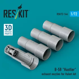   Reskit - B-58 Hustler exhaust nozzles for Italeri kit (3D Printed)